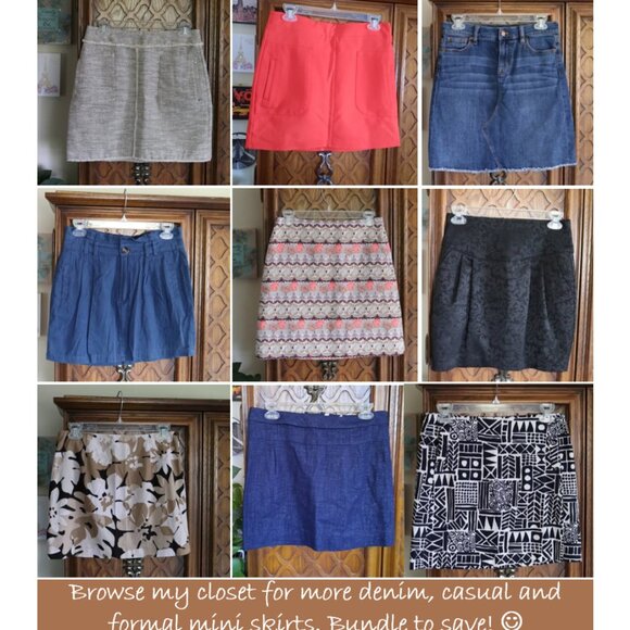 Forever 21 Structured Shift Mini Skirt w/ Patch Pockets NWOT! - Red, Size S - Picture 12 of 14